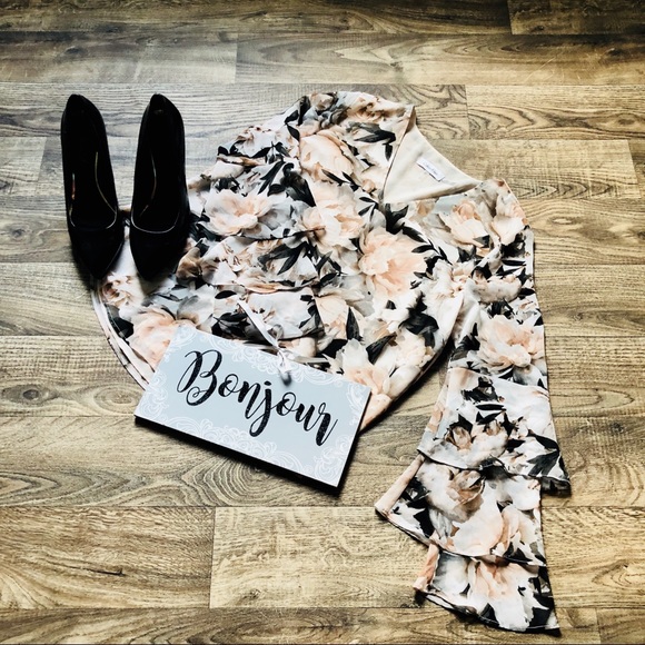 Calvin Klein Rose Print long Sleeve Blouse - Picture 3 of 8